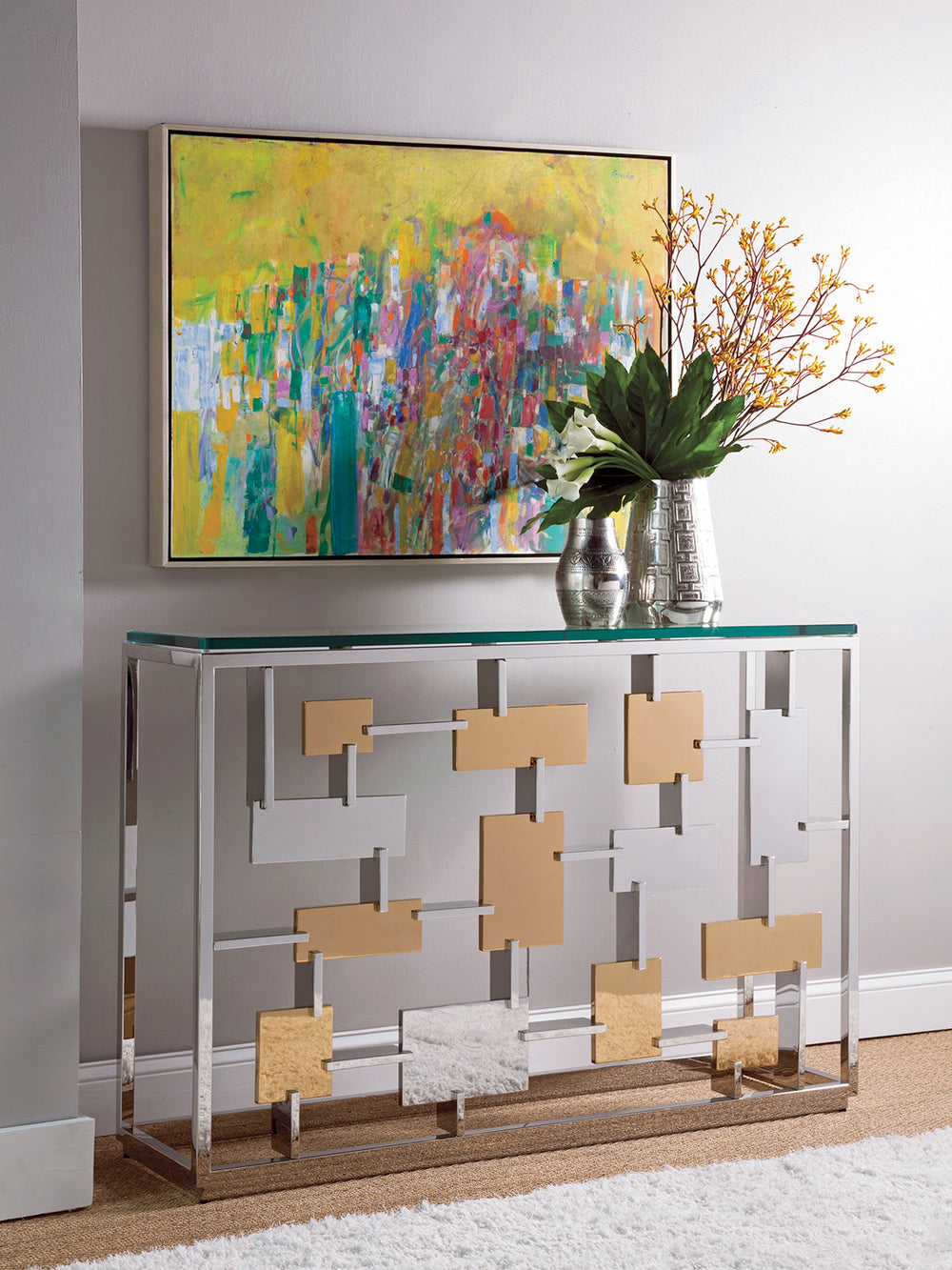 American Home Furniture | Artistica Home  - Signature Designs Cityscape Console