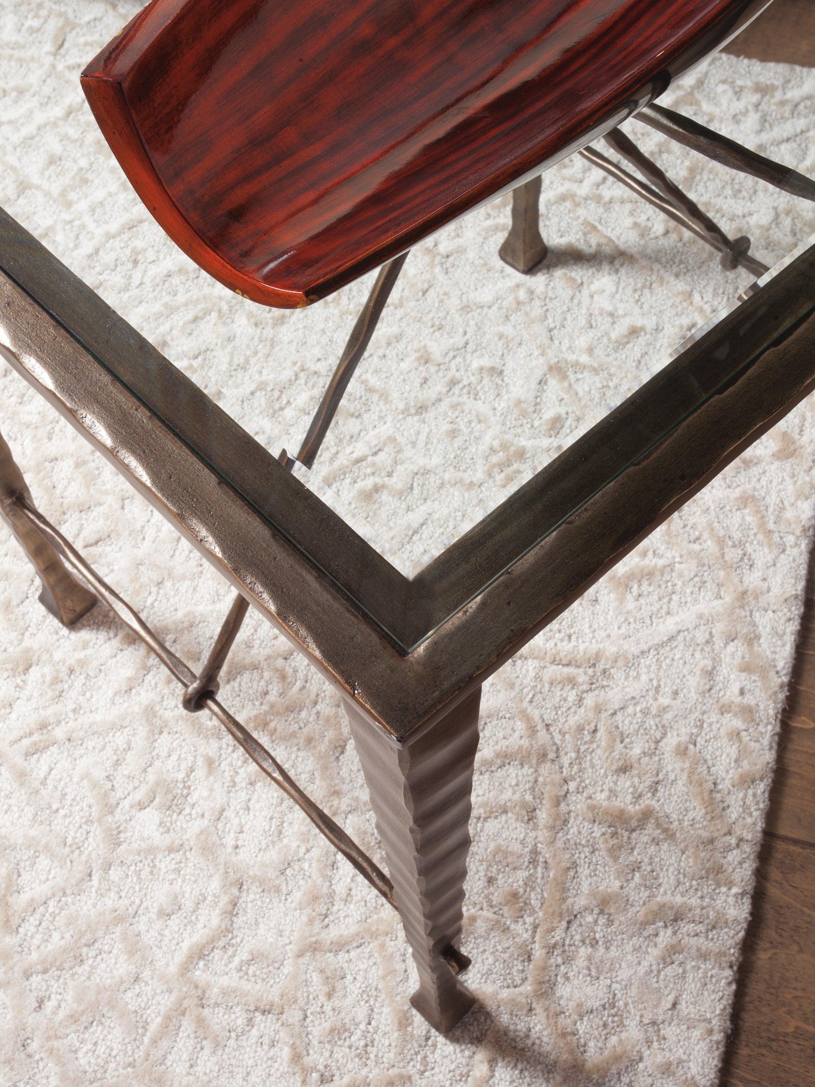 Artistica Home Signature Designs Cortona Console With Glass Top CONSOLE TABLES