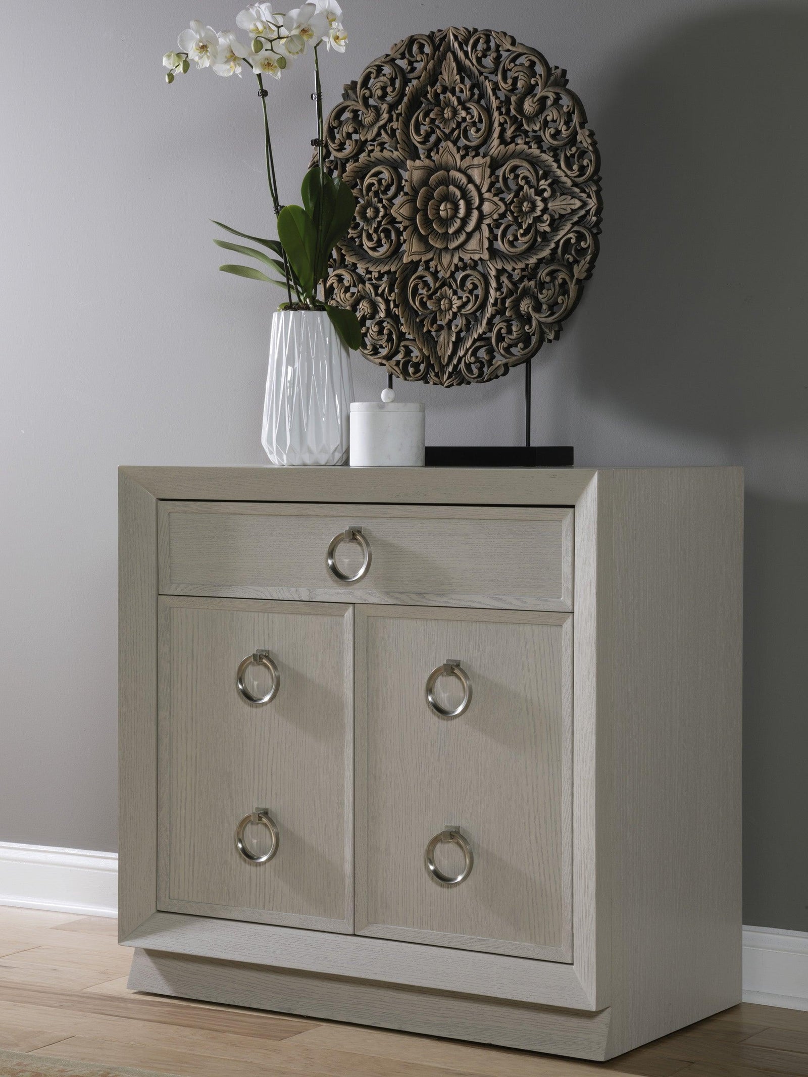 Artistica Home Signature Designs Zeitgeist White Hall Cabinet SIDEBOARDS + CREDENZAS