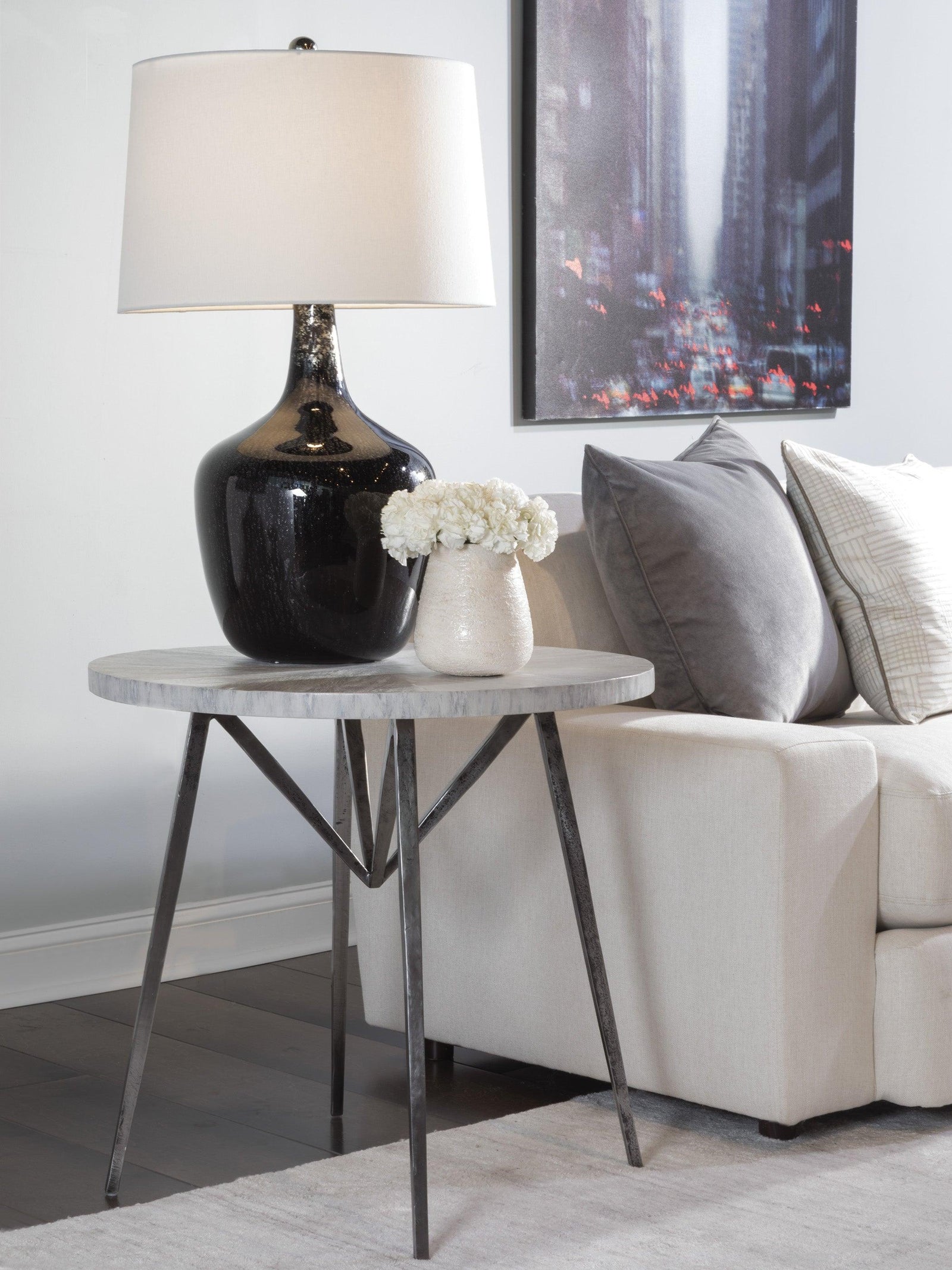 Artistica Home Signature Designs Alfie Round End Table ACCENT TABLES