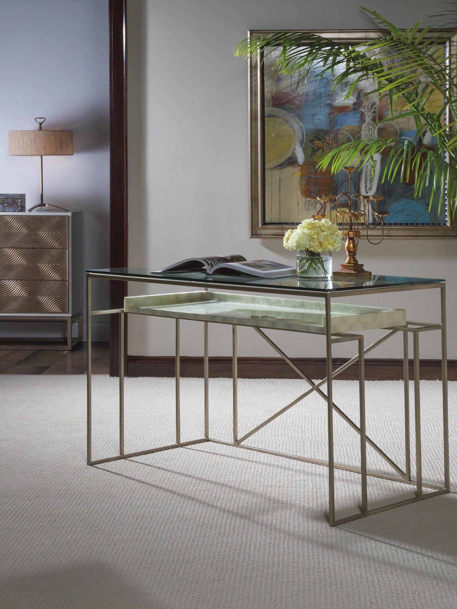 Artistica Home Signature Designs Cumulus Capiz Writing Table DESKS