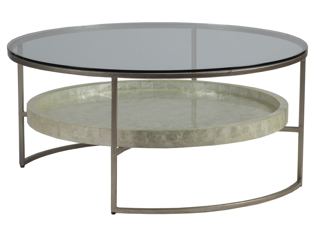 American Home Furniture | Artistica Home  - Signature Designs Cumulus Capiz Round Cocktail Table