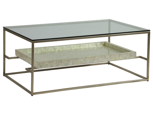 Artistica Home Signature Designs Cumulus Capiz Rectangular Cocktail Table COFFEE TABLES