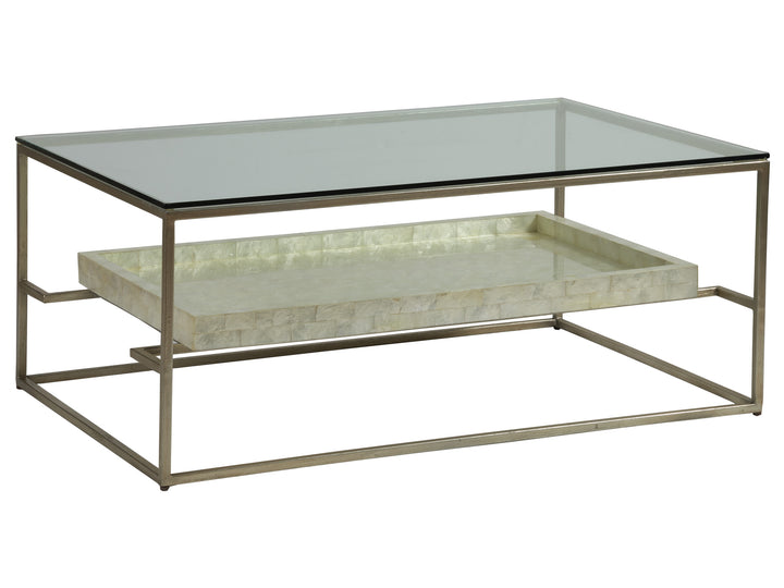 American Home Furniture | Artistica Home  - Signature Designs Cumulus Capiz Rectangular Cocktail Table