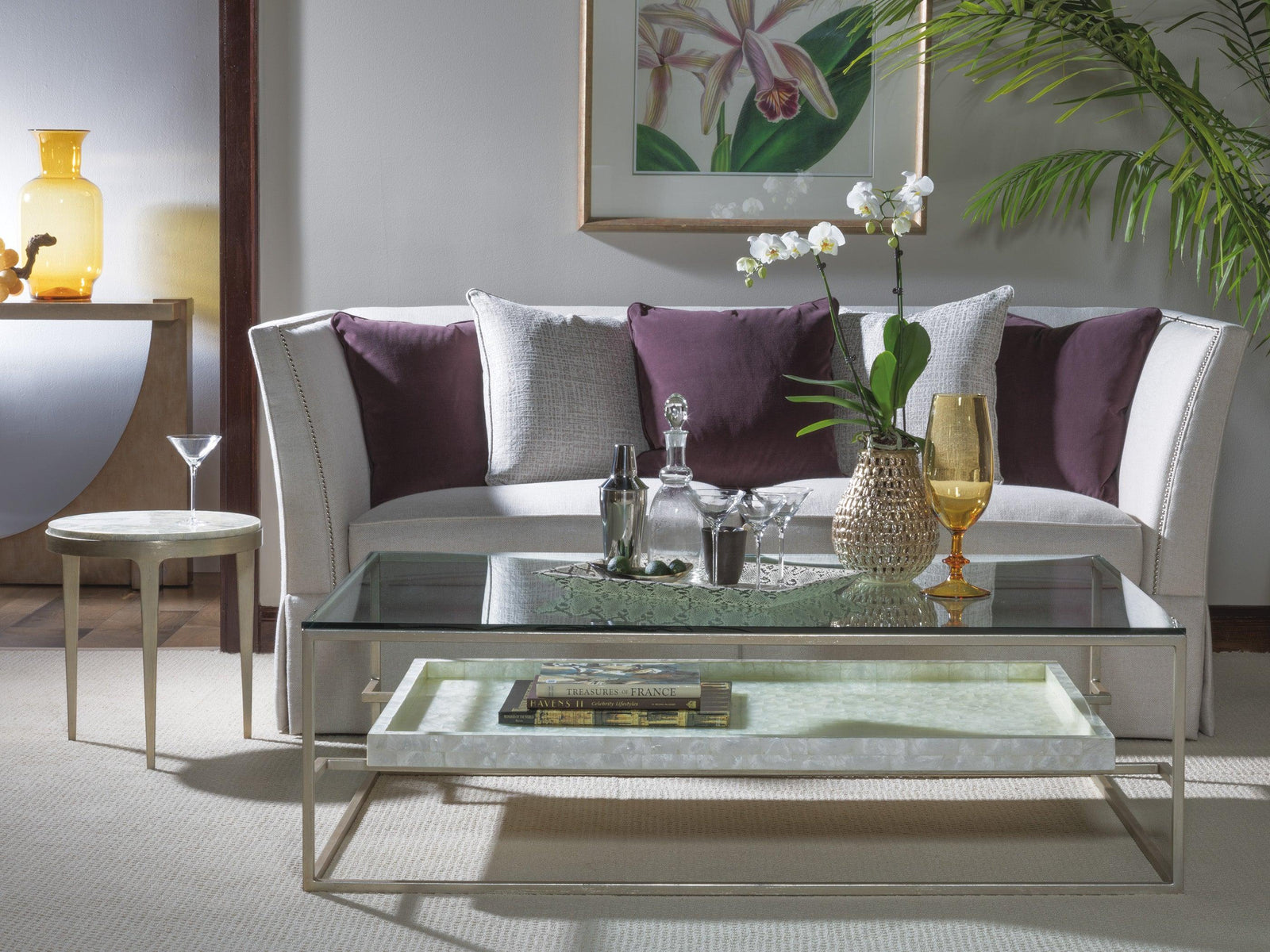 Artistica Home Signature Designs Cumulus Capiz Large Rectangular Cocktail Table COFFEE TABLES