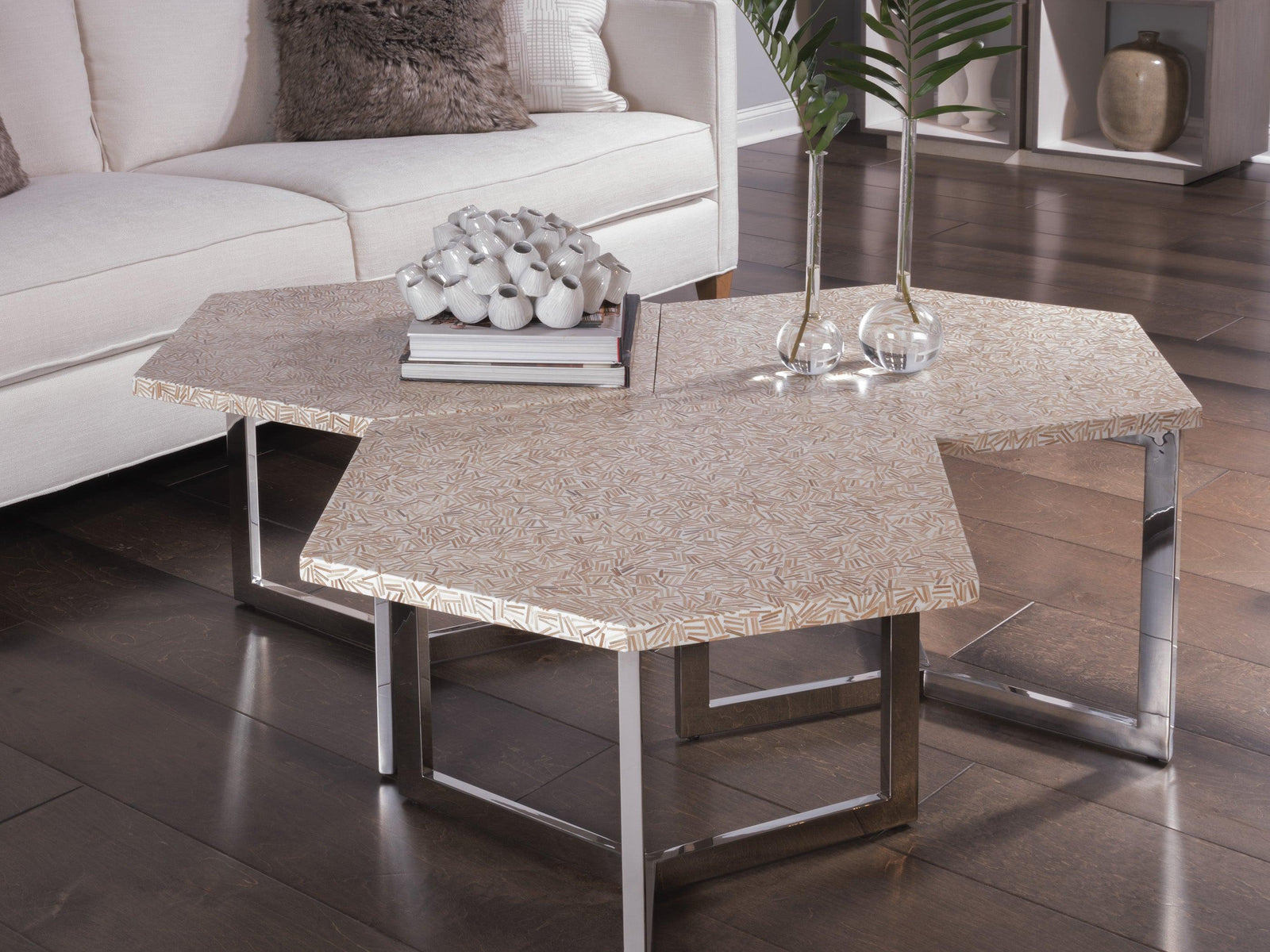 Artistica Home Signature Designs Inamorata Hexagonal Cluster Bunching Table ACCENT TABLES