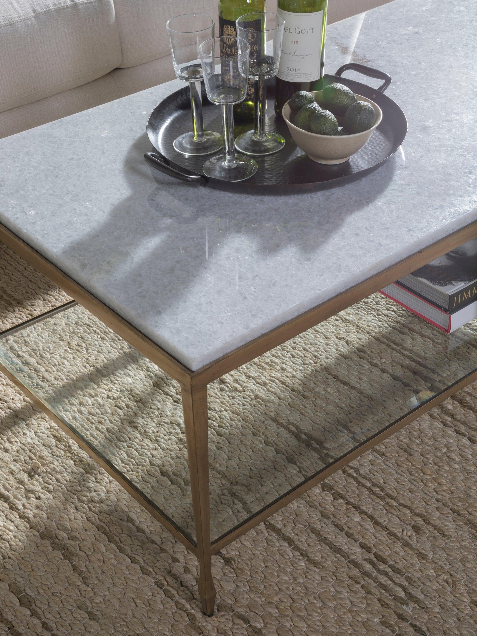 Artistica Home Signature Designs Sashay Gold Rectangular Cocktail Table COFFEE TABLES