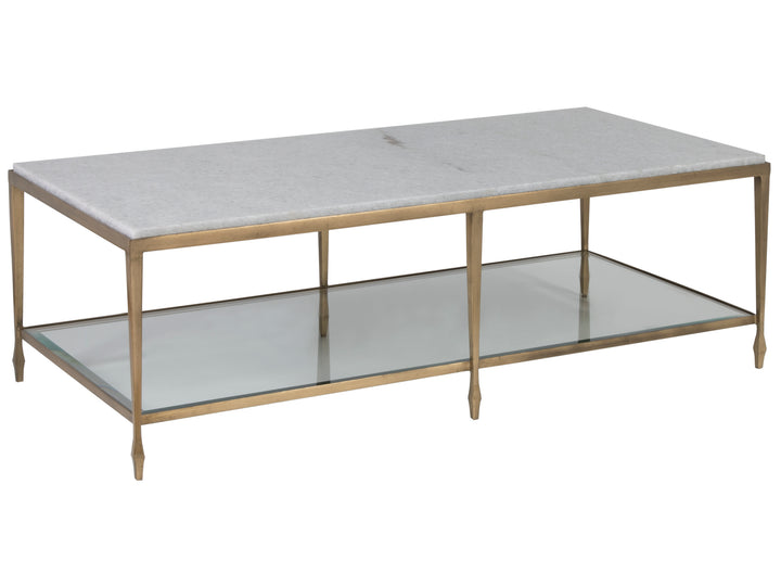 American Home Furniture | Artistica Home  - Signature Designs Sashay Gold Rectangular Cocktail Table