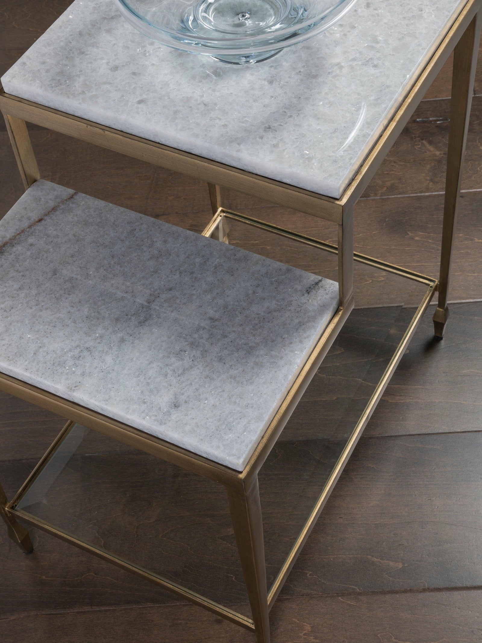 Artistica Home Signature Designs Sashay Gold Rectangular End Table ACCENT TABLES