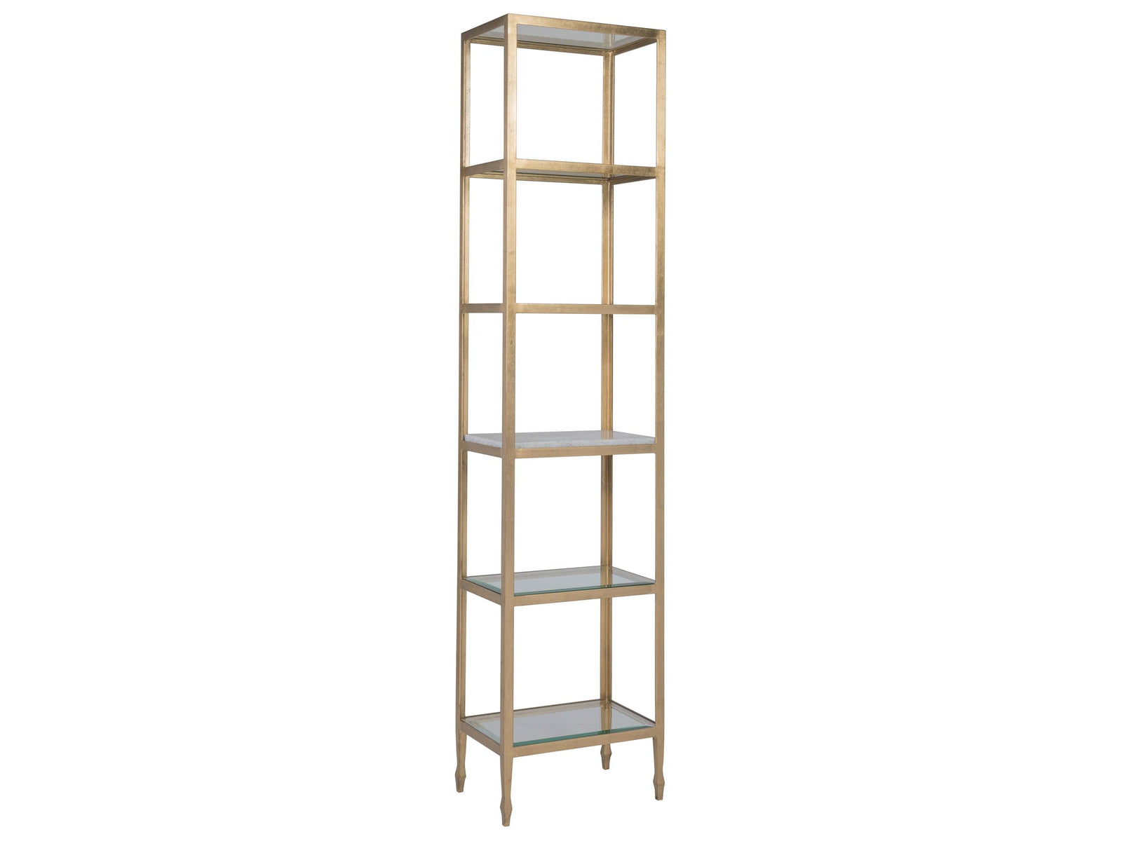 Artistica Home Signature Designs Sashay Gold Slim Etagere BOOKCASES + SHELVES