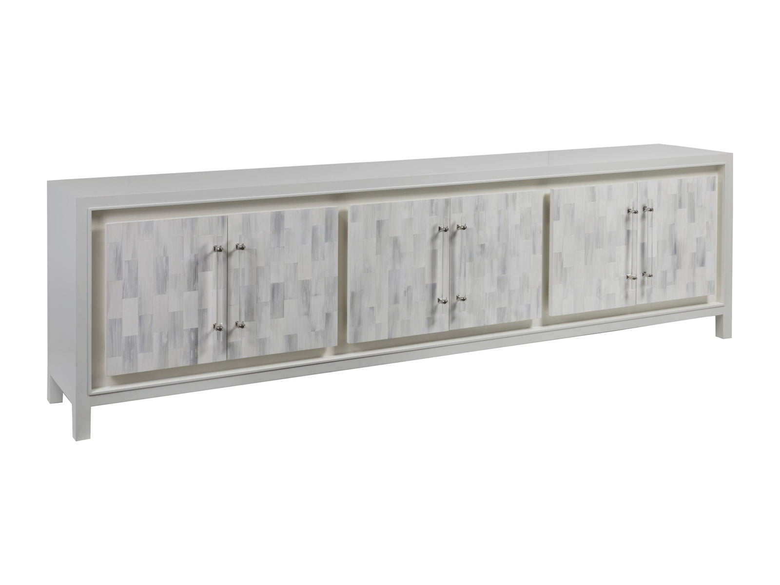 Artistica Home Signature Designs Elation White Long Media Console MEDIA + TV STANDS