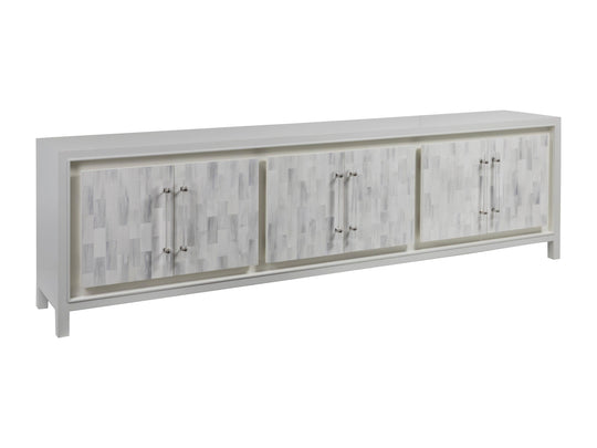 Artistica Home Signature Designs Elation White Long Media Console MEDIA + TV STANDS