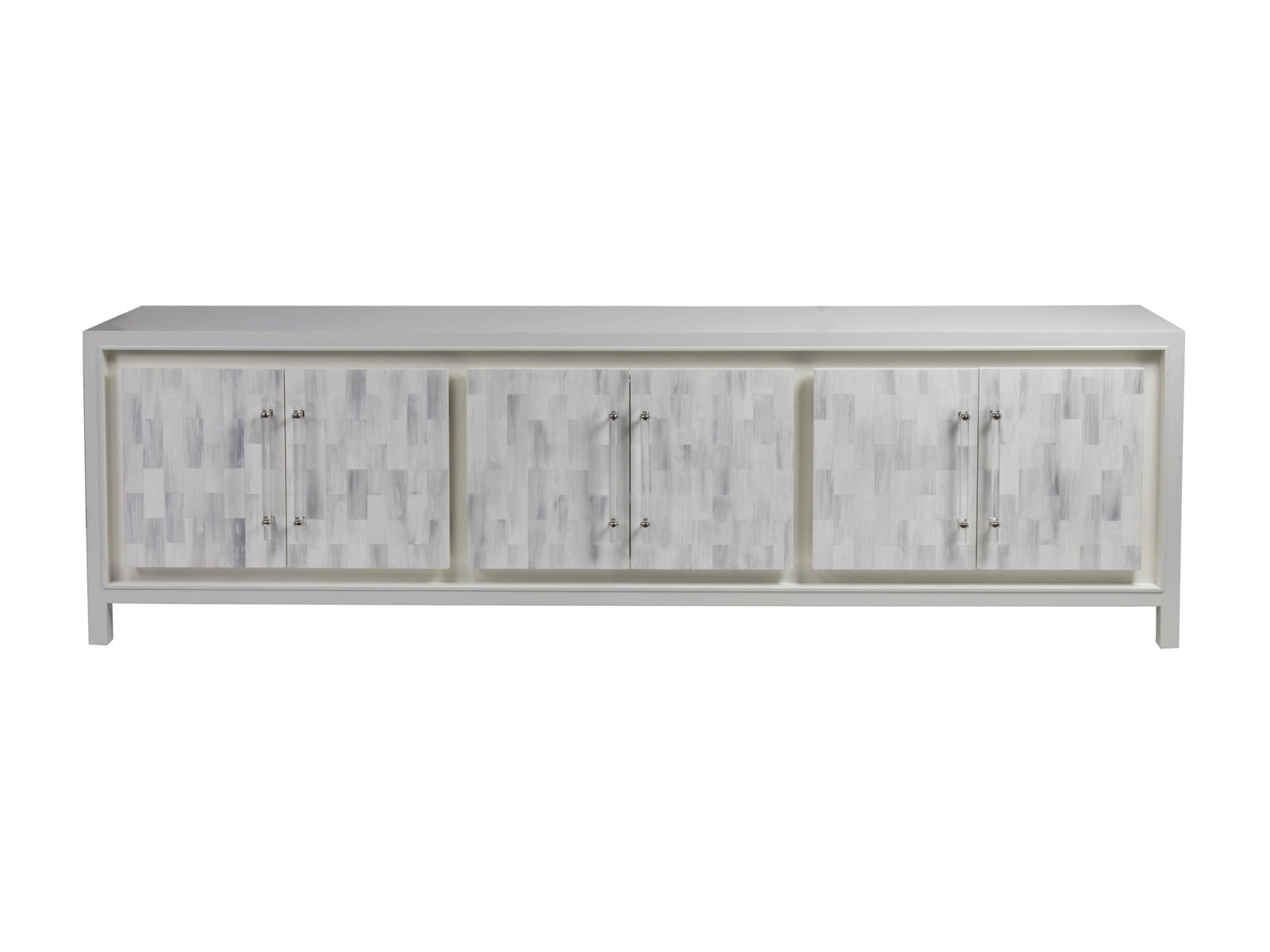 Artistica Home Signature Designs Elation White Long Media Console MEDIA + TV STANDS