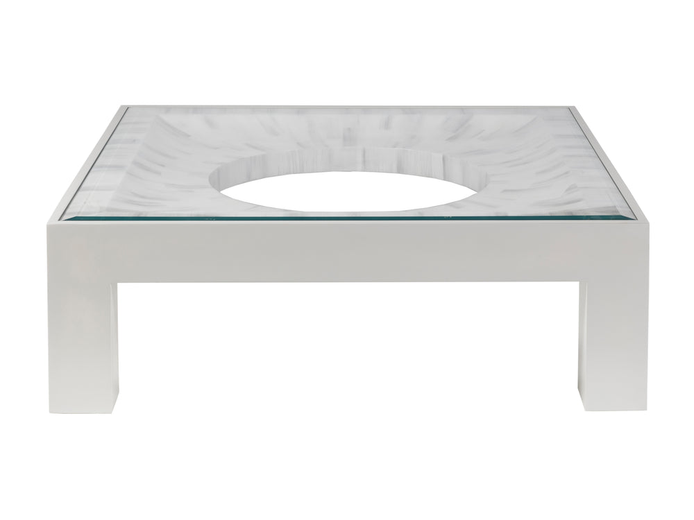 American Home Furniture | Artistica Home  - Signature Designs Elation White Square Cocktail Table
