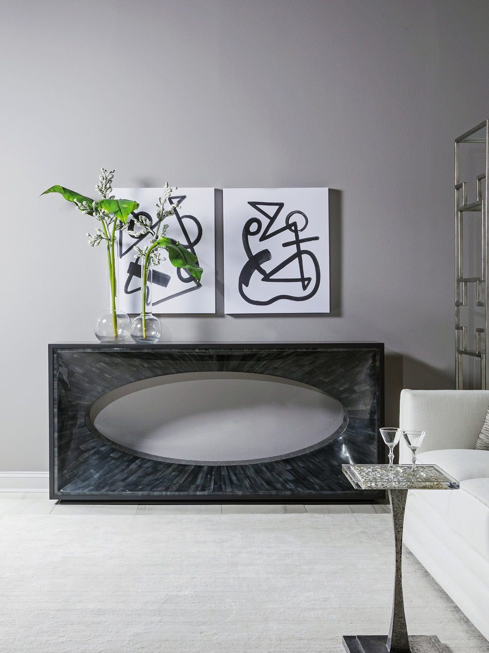 American Home Furniture | Artistica Home  - Signature Designs Elation Gray Console
