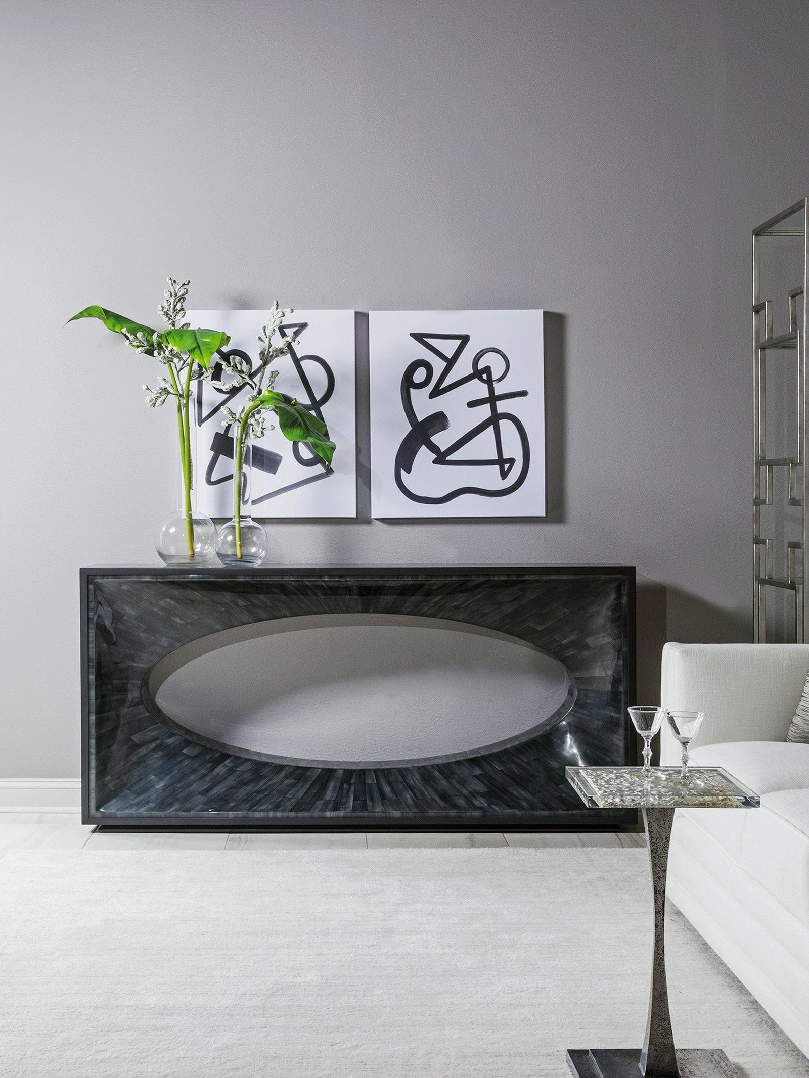 Artistica Home Signature Designs Elation Gray Console CONSOLE TABLES