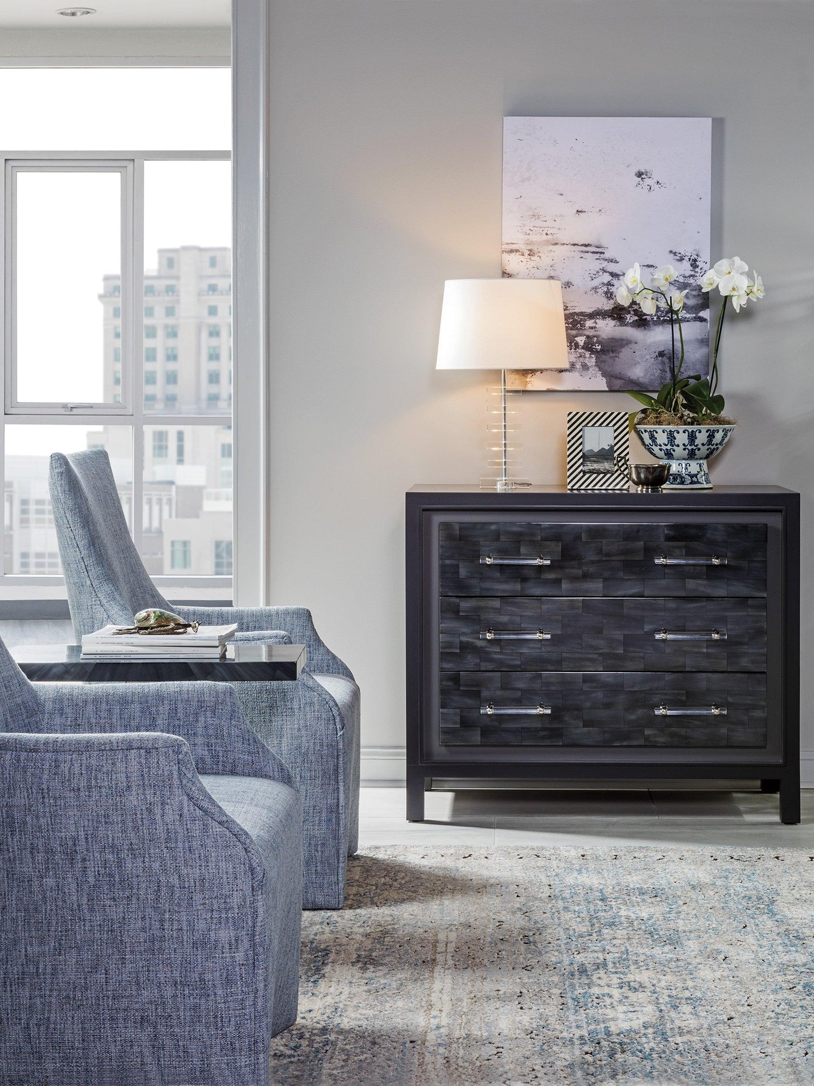 Artistica Home Signature Designs Elation Gray Hall Drawer SIDEBOARDS + CREDENZAS
