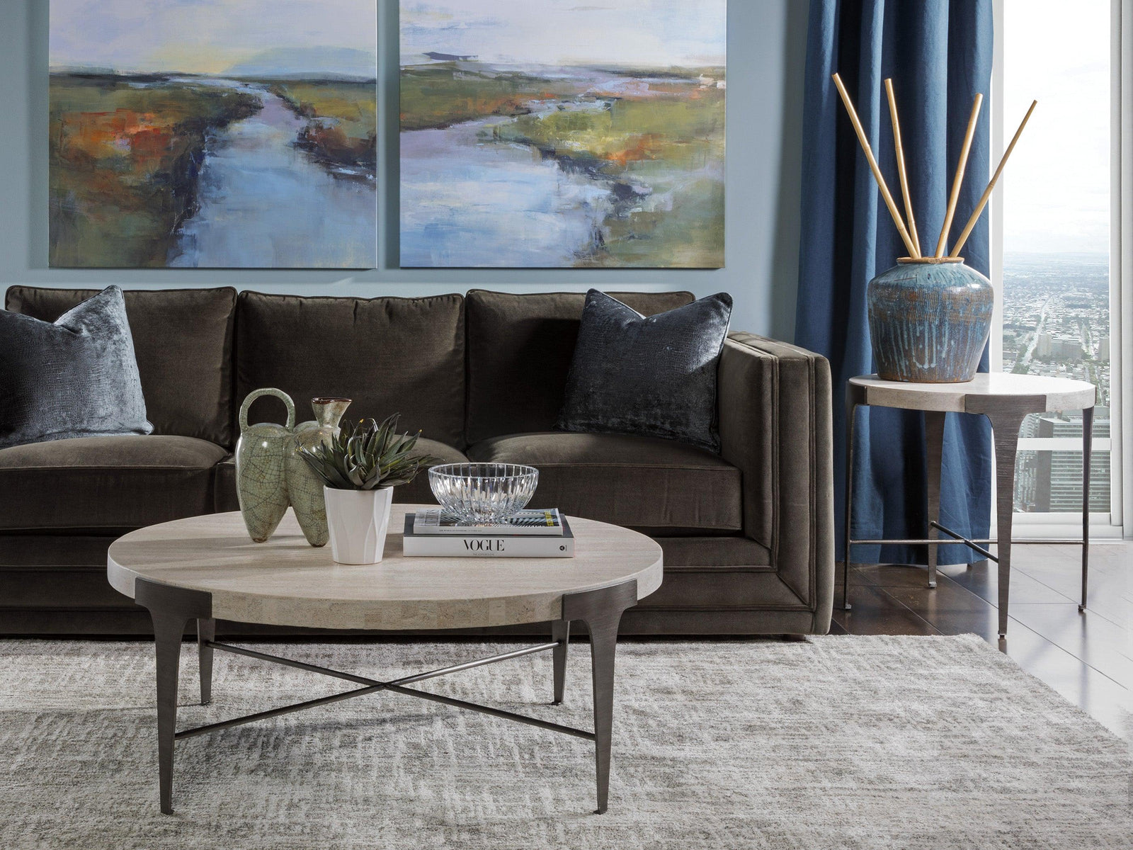 Artistica Home Signature Designs Cachet Round End Table ACCENT TABLES