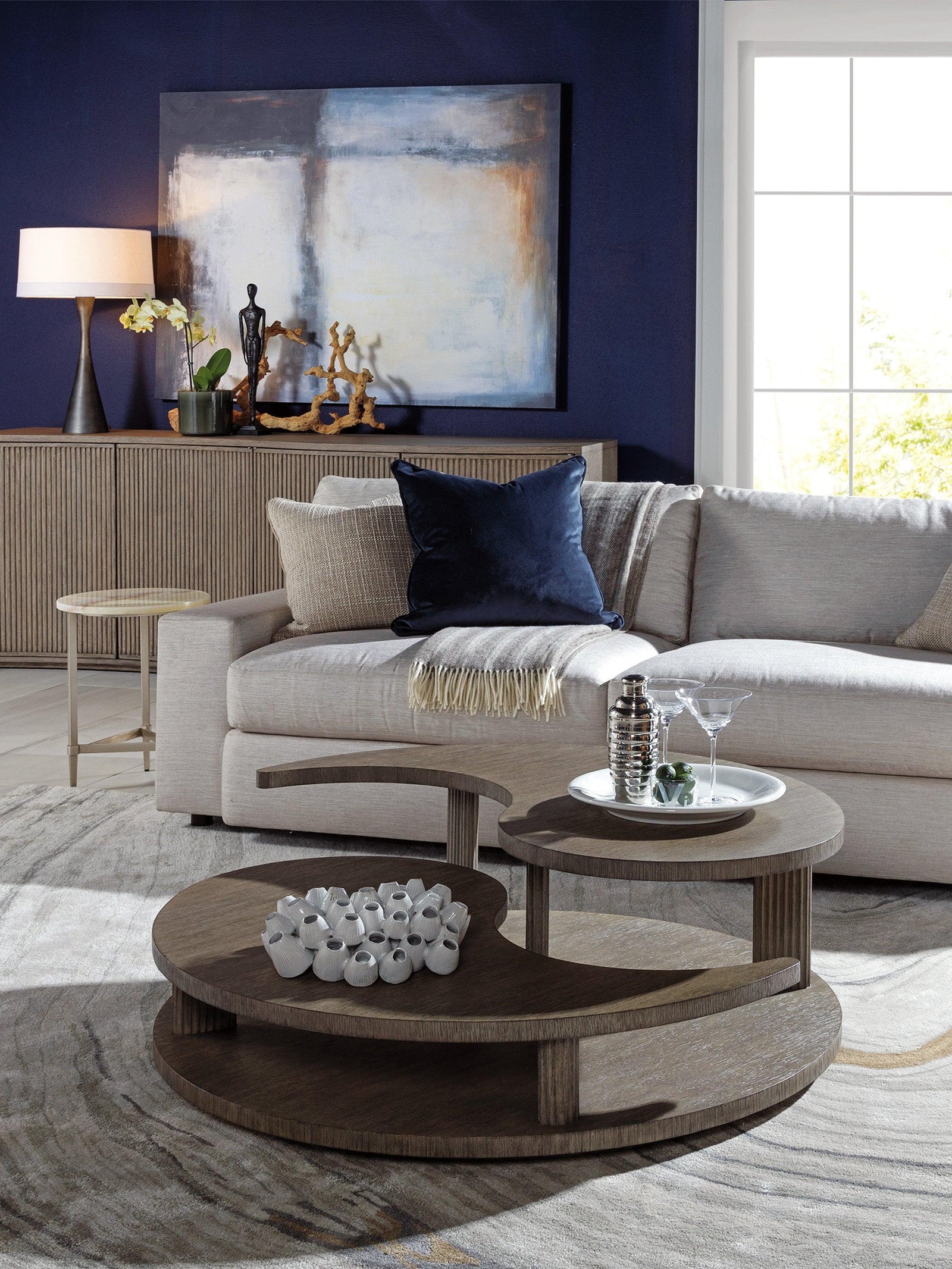 Artistica Home Signature Designs Yin Yang Round Cocktail Table COFFEE TABLES