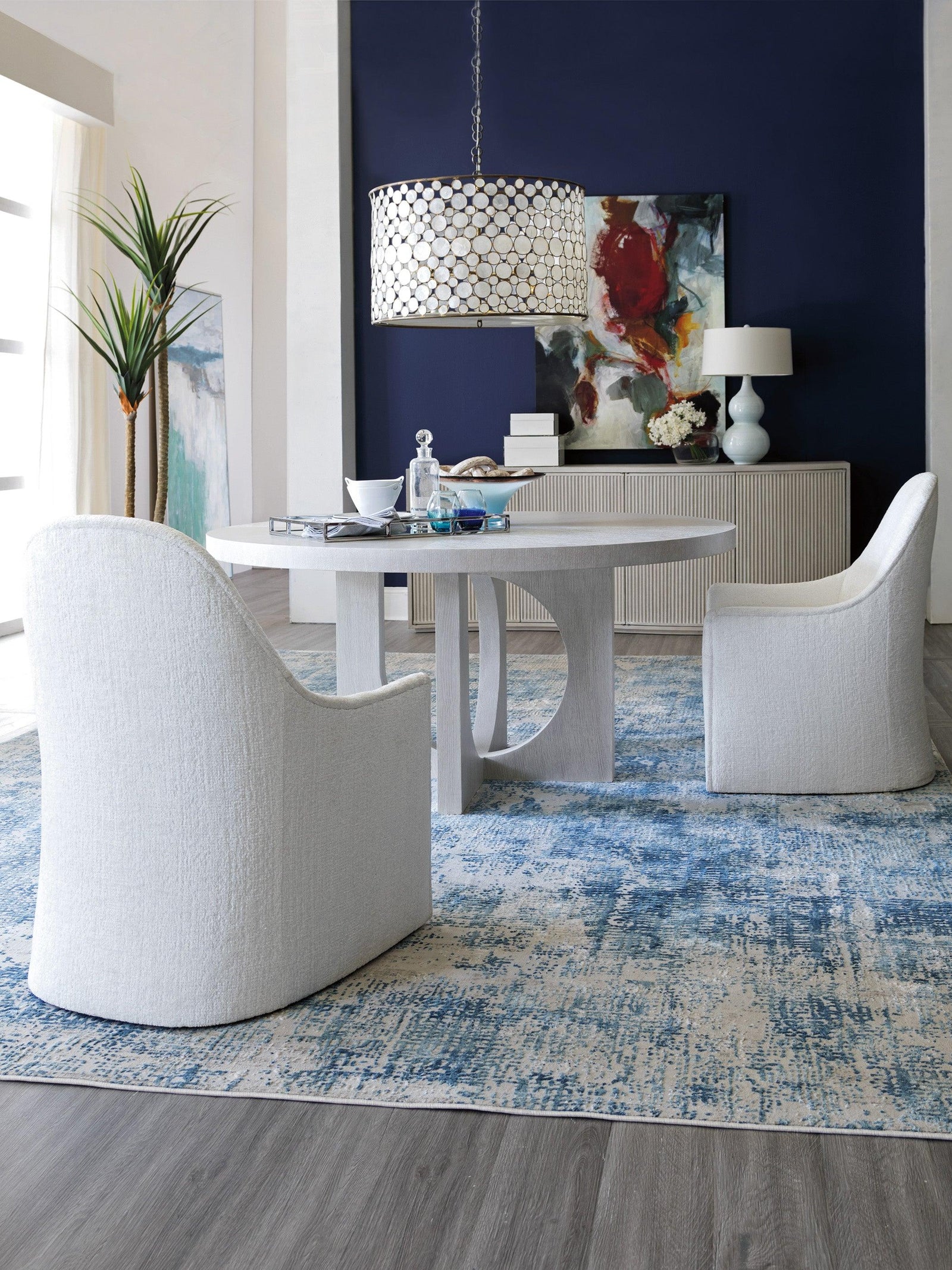 Artistica Home Signature Designs Misty Gray Apostrophe Round Dining Table DINING TABLES