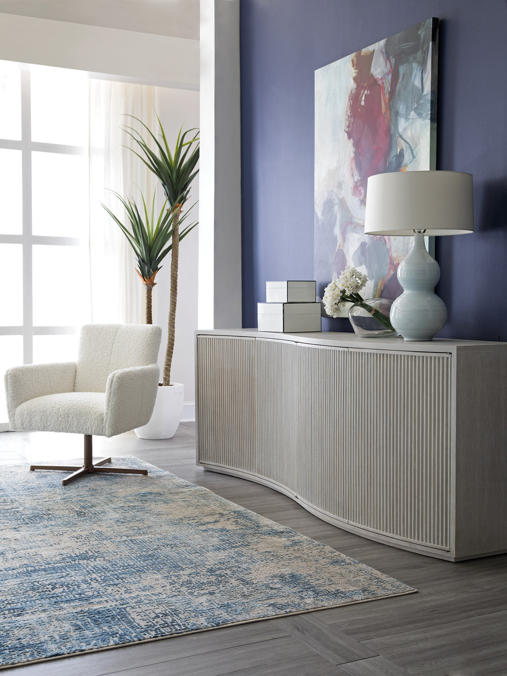American Home Furniture | Artistica Home  - Signature Designs Misty Gray Mavericks  Media Console
