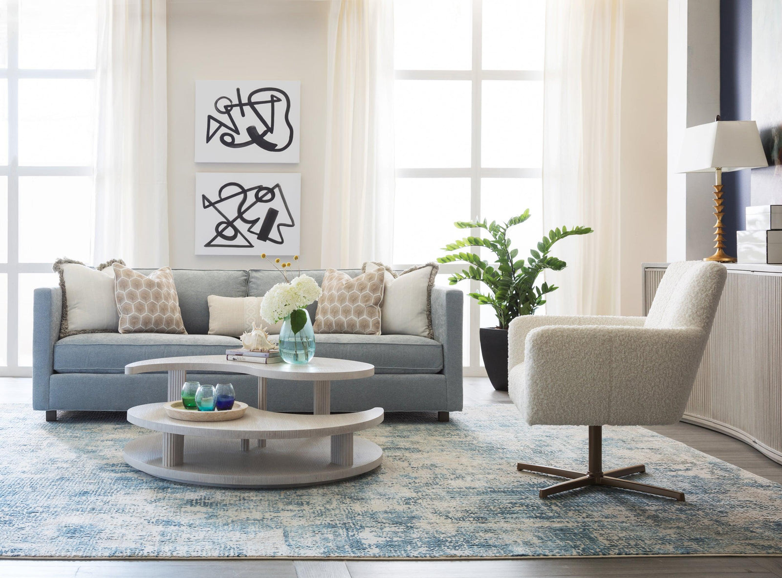 Artistica Home Signature Designs Misty Gray Yin Yang  Cocktail Table COFFEE TABLES