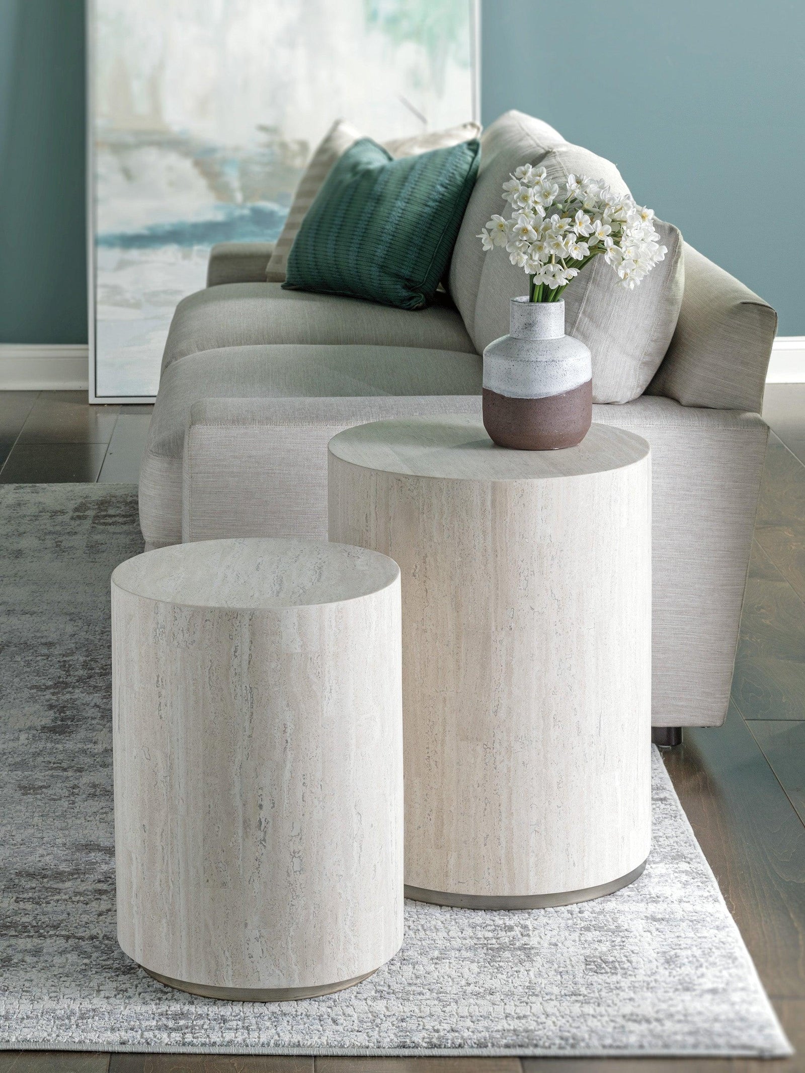 Artistica Home Signature Designs Cassio Round Drum Table ACCENT TABLES