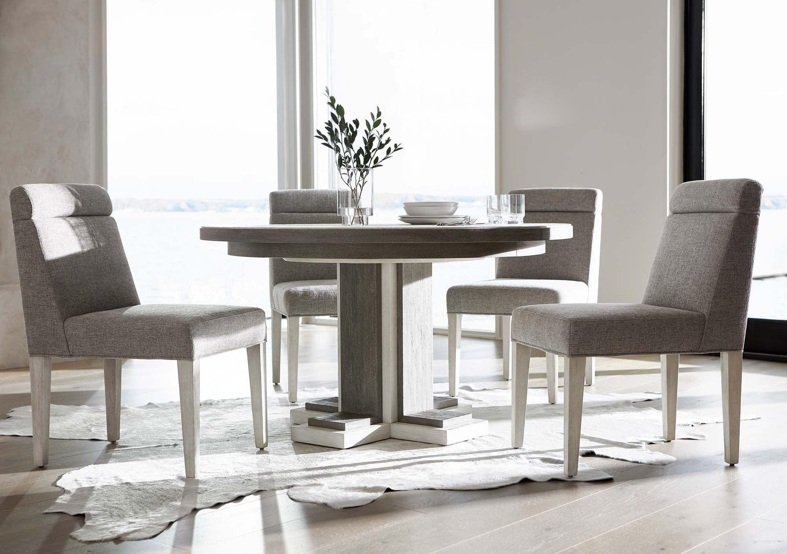 Bernhardt - Foundations Side Chair Linen - Set of 2 - '306545 | American Home Furniture