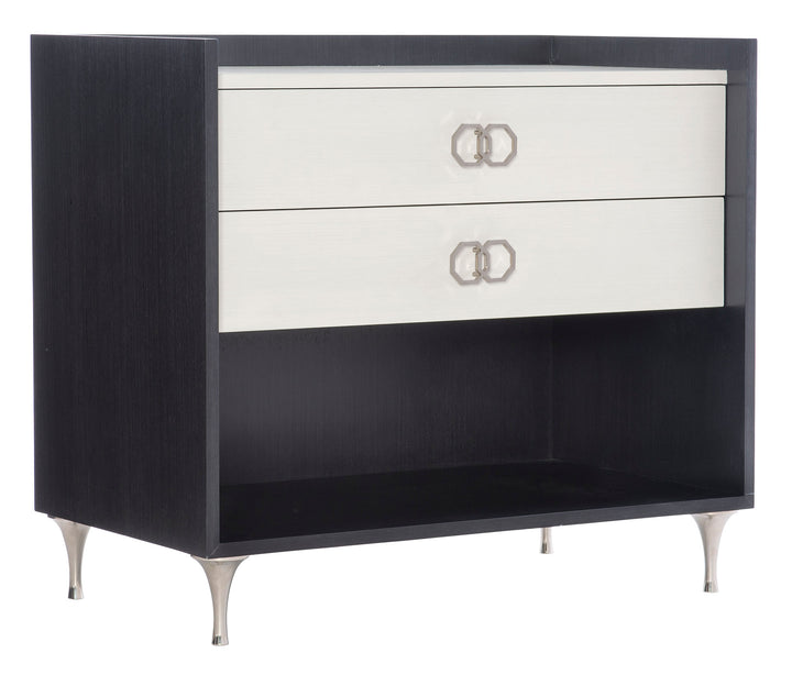 SILHOUETTE NIGHTSTAND RECTANGLE DARK BROWN