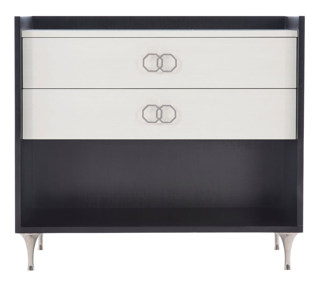 SILHOUETTE NIGHTSTAND RECTANGLE DARK BROWN