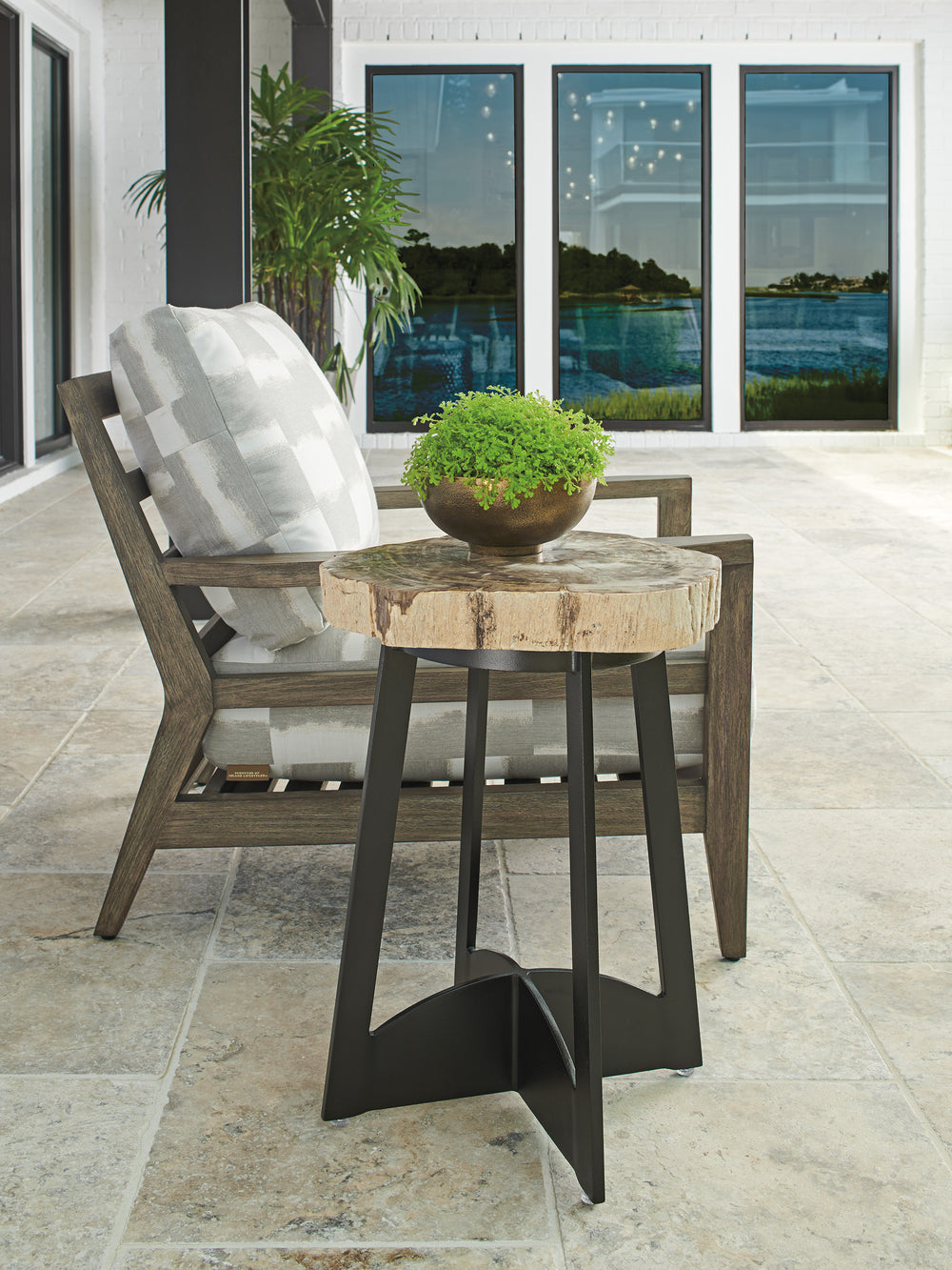American Home Furniture | Tommy Bahama Outdoor  - Alfresco Living Petrified Wood Table