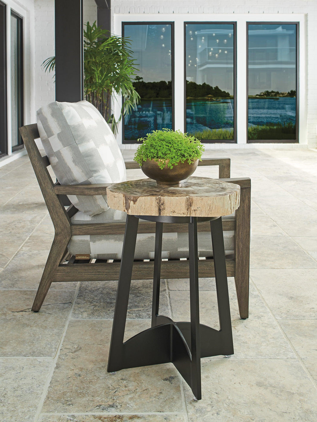Alfresco Living Petrified Wood Table - AmericanHomeFurniture