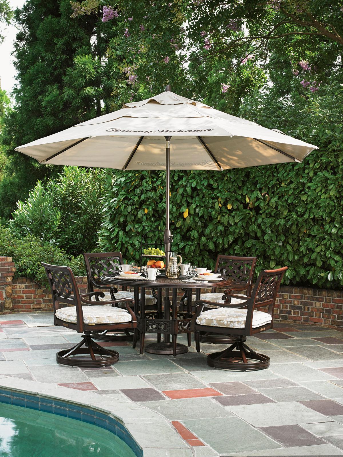 Tommy Bahama Outdoor Black Sands Dining Table W/Cast Top OUTDOOR DINING TABLES