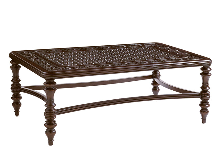 American Home Furniture | Tommy Bahama Outdoor  - Black Sands Rectangular Cocktail Table