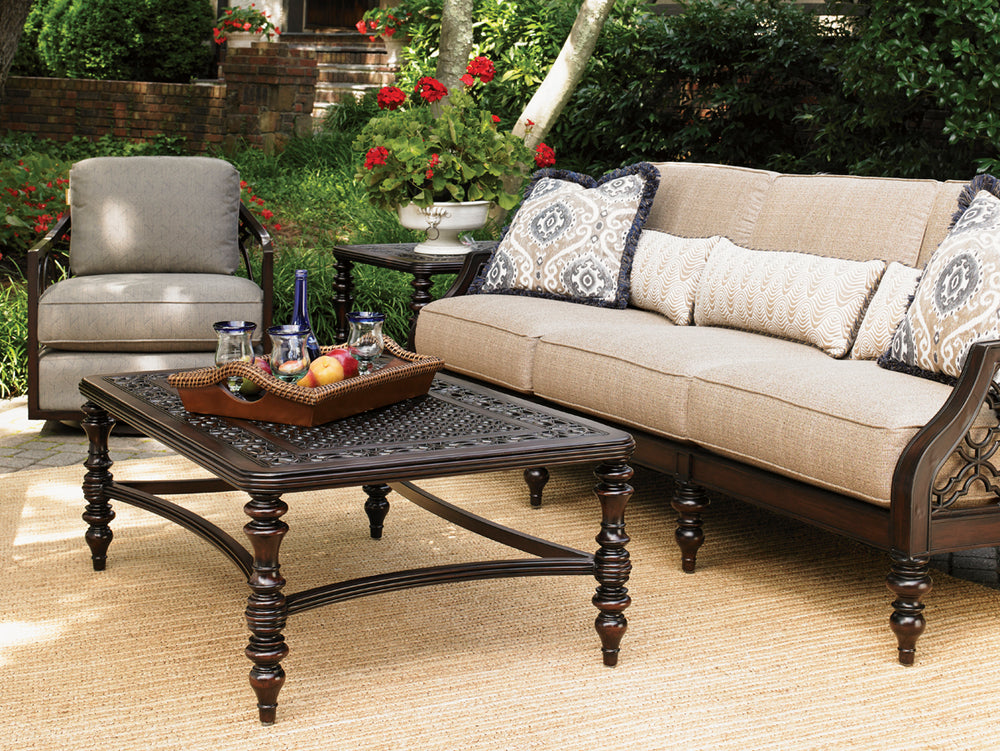American Home Furniture | Tommy Bahama Outdoor  - Black Sands Rectangular Cocktail Table