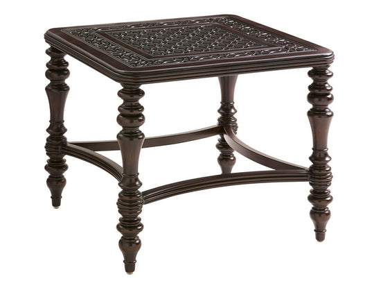 Tommy Bahama Outdoor Black Sands Square End Table OUTDOOR ACCENT TABLES