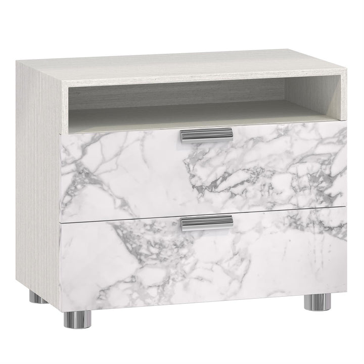 STRATUM STONE 2 DRAWER NIGHTSTAND