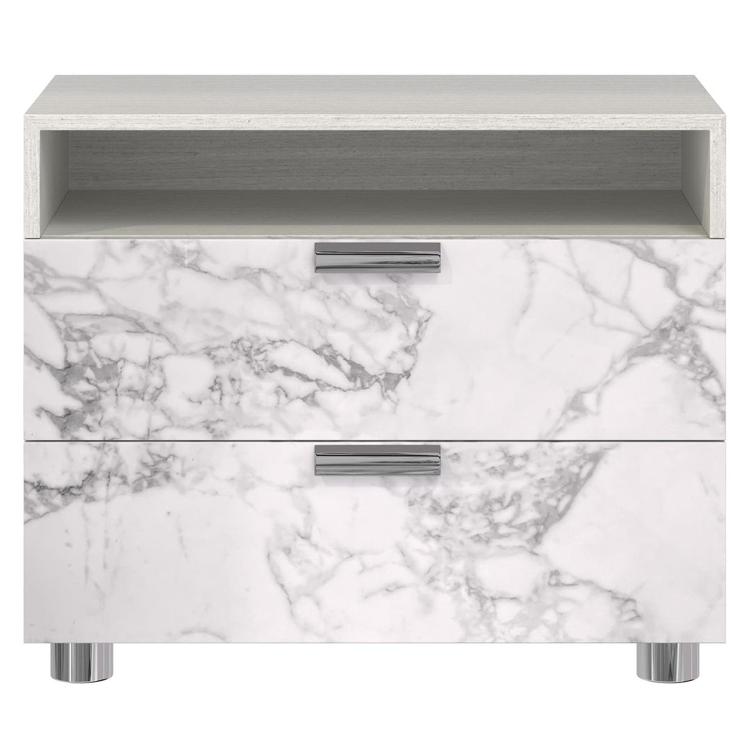 STRATUM STONE 2 DRAWER NIGHTSTAND