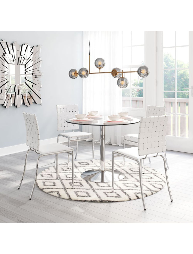 Buy Zuo Criss Cross Dining Chair Set Of 4 White 333011 American