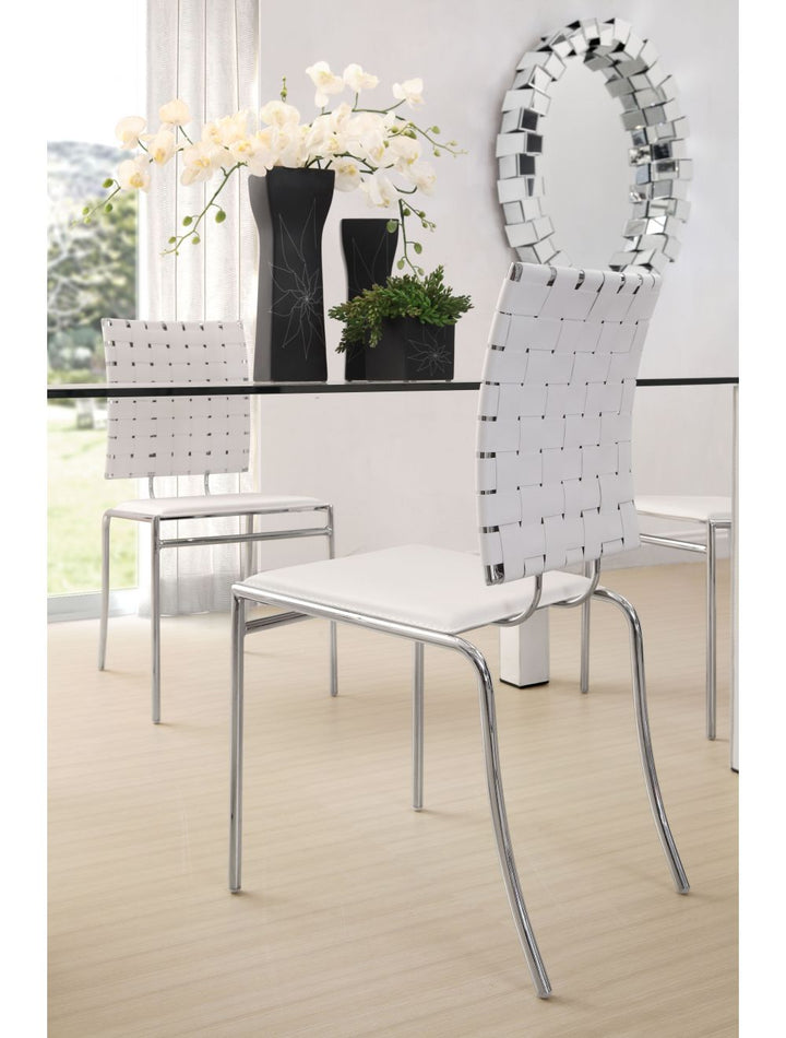 Criss Cross Dining Chair (Set of 4) White
