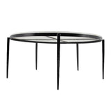 Metal, 34x15" Side Table W/ Marble Top, Black Kd