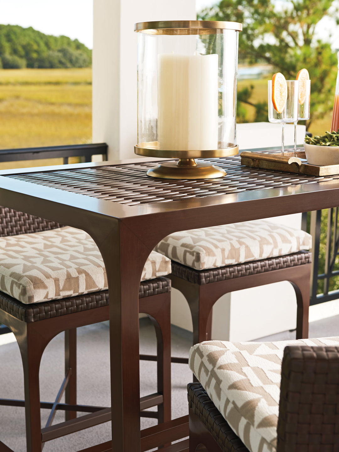 American Home Furniture | Tommy Bahama Outdoor  - Abaco High/Low Bistro Table