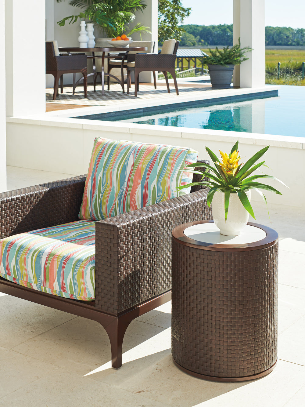 American Home Furniture | Tommy Bahama Outdoor  - Abaco Round Accent Table