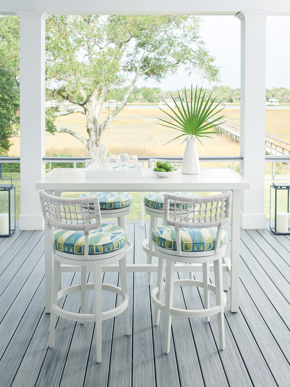 American Home Furniture | Tommy Bahama Outdoor  - Seabrook High/Low Bistro Table