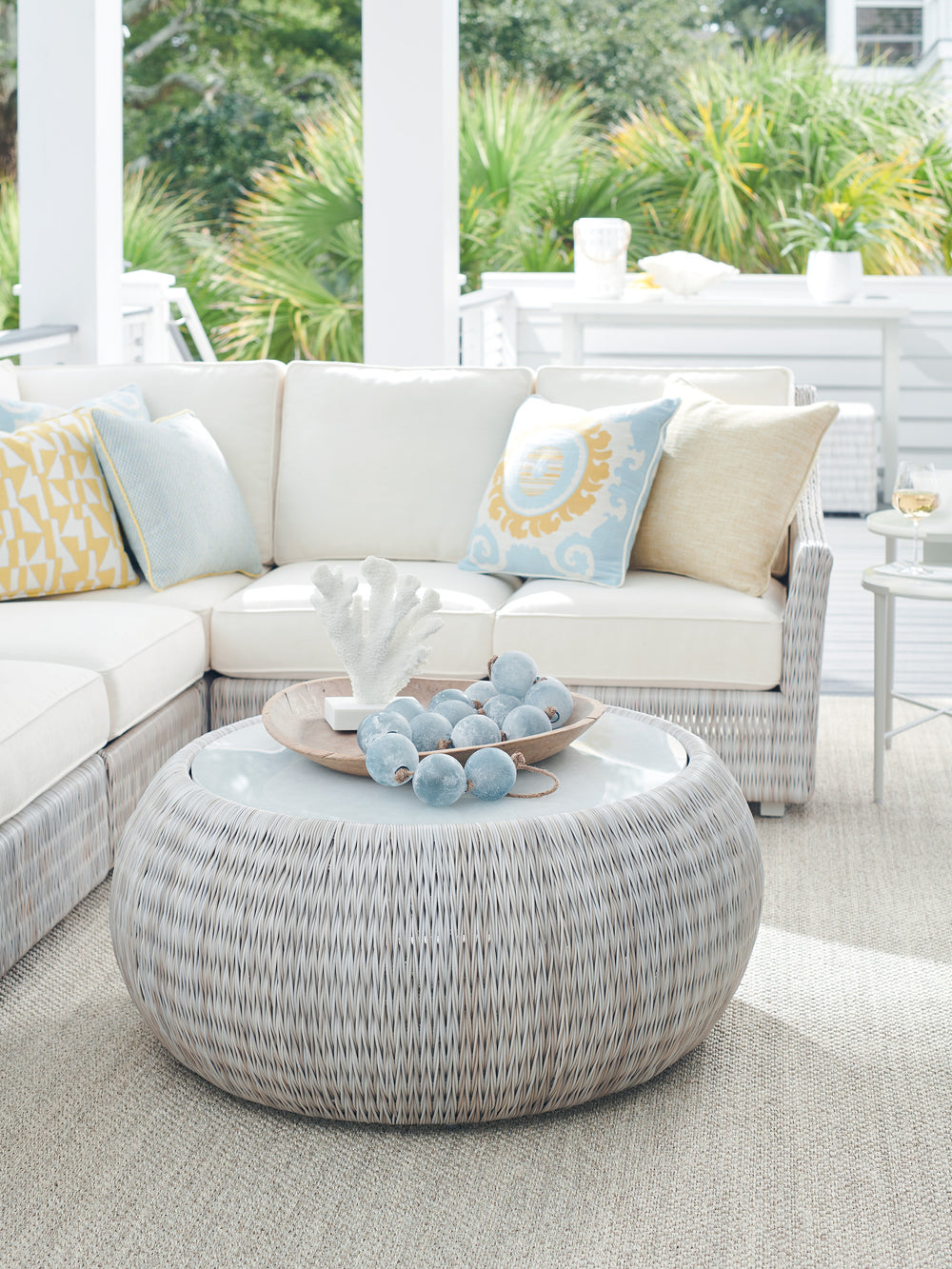 American Home Furniture | Tommy Bahama Outdoor  - Seabrook Round Cocktail Table