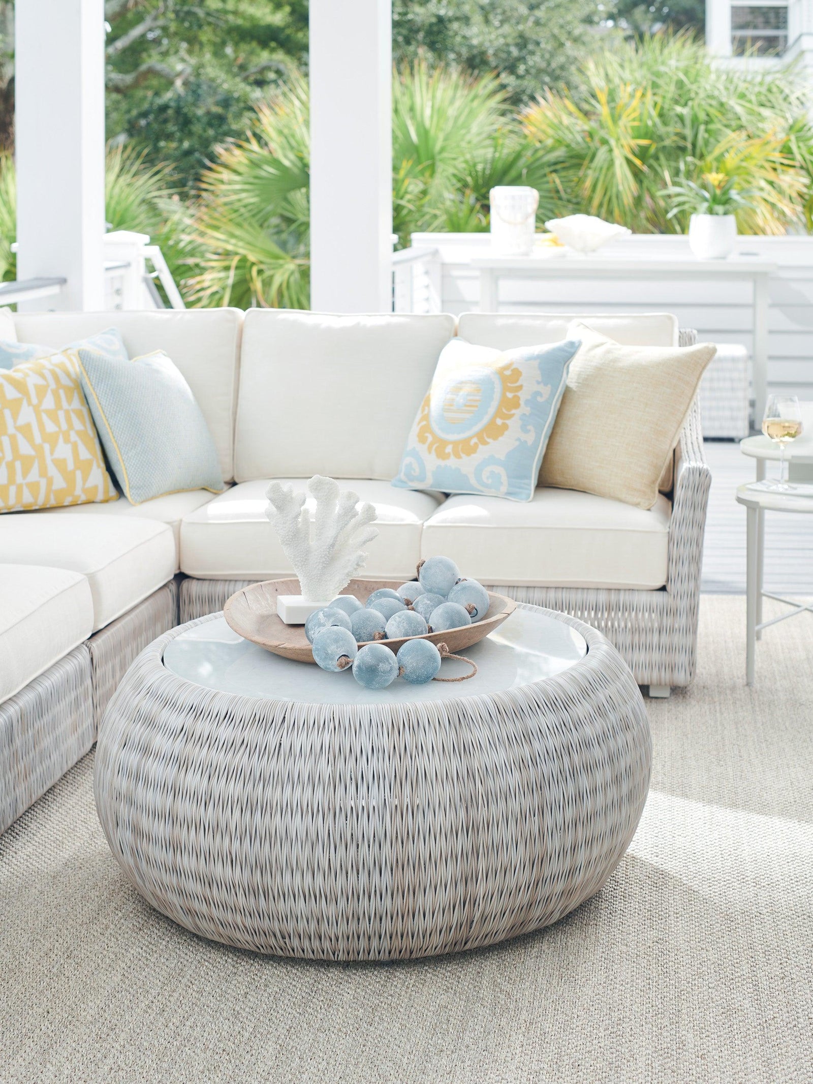Tommy Bahama Outdoor Seabrook Round Cocktail Table OUTDOOR COFFEE TABLES