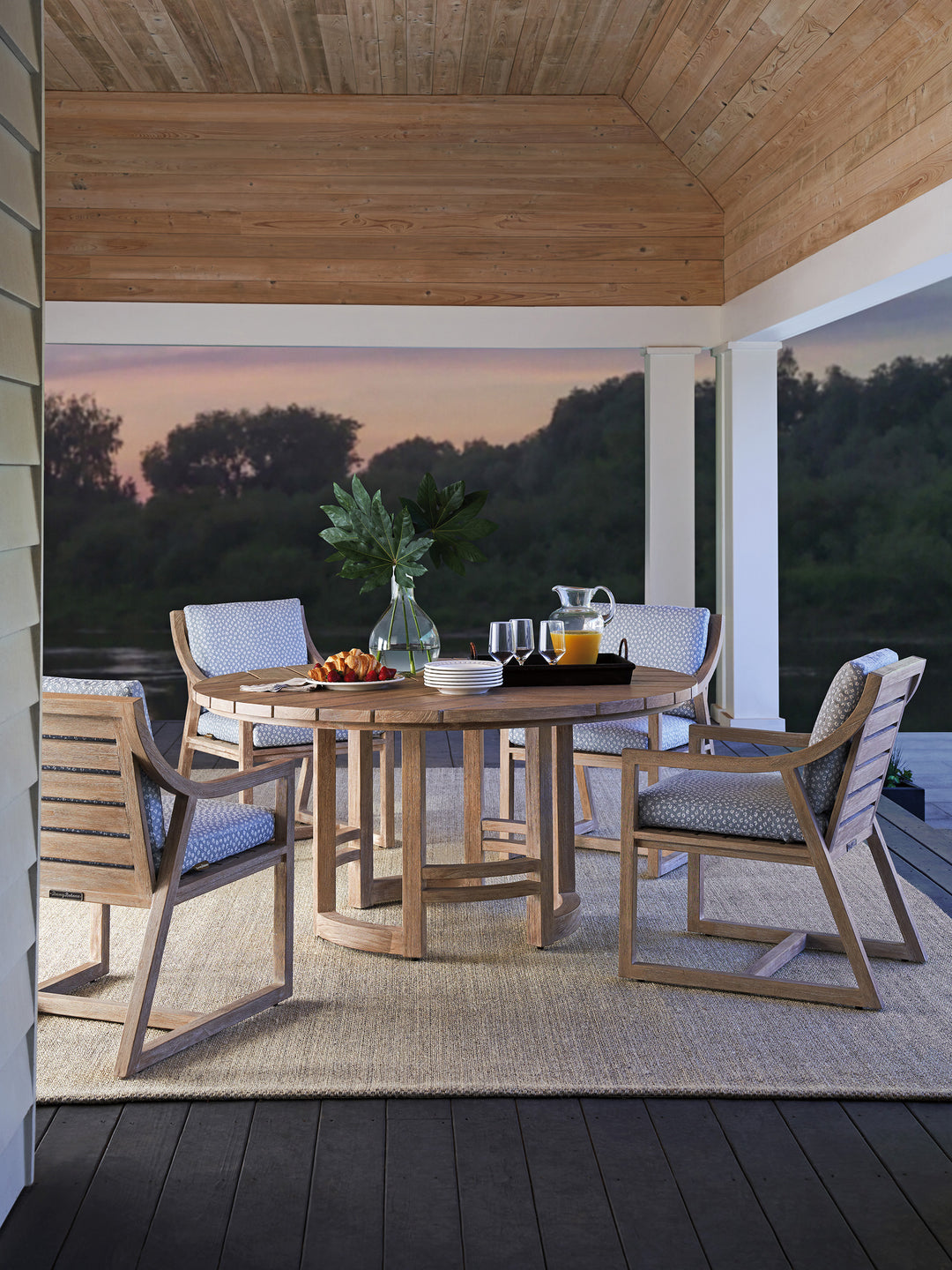 American Home Furniture | Tommy Bahama Outdoor  - Stillwater Cove Round Dining Table