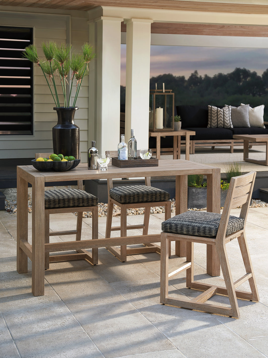 American Home Furniture | Tommy Bahama Outdoor  - Stillwater Cove High/Low Bistro Table