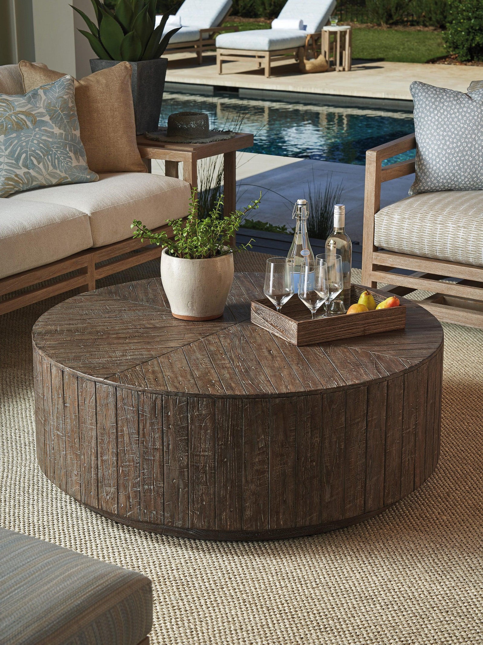 Tommy Bahama Outdoor Stillwater Cove Round Cocktail Table OUTDOOR COFFEE TABLES