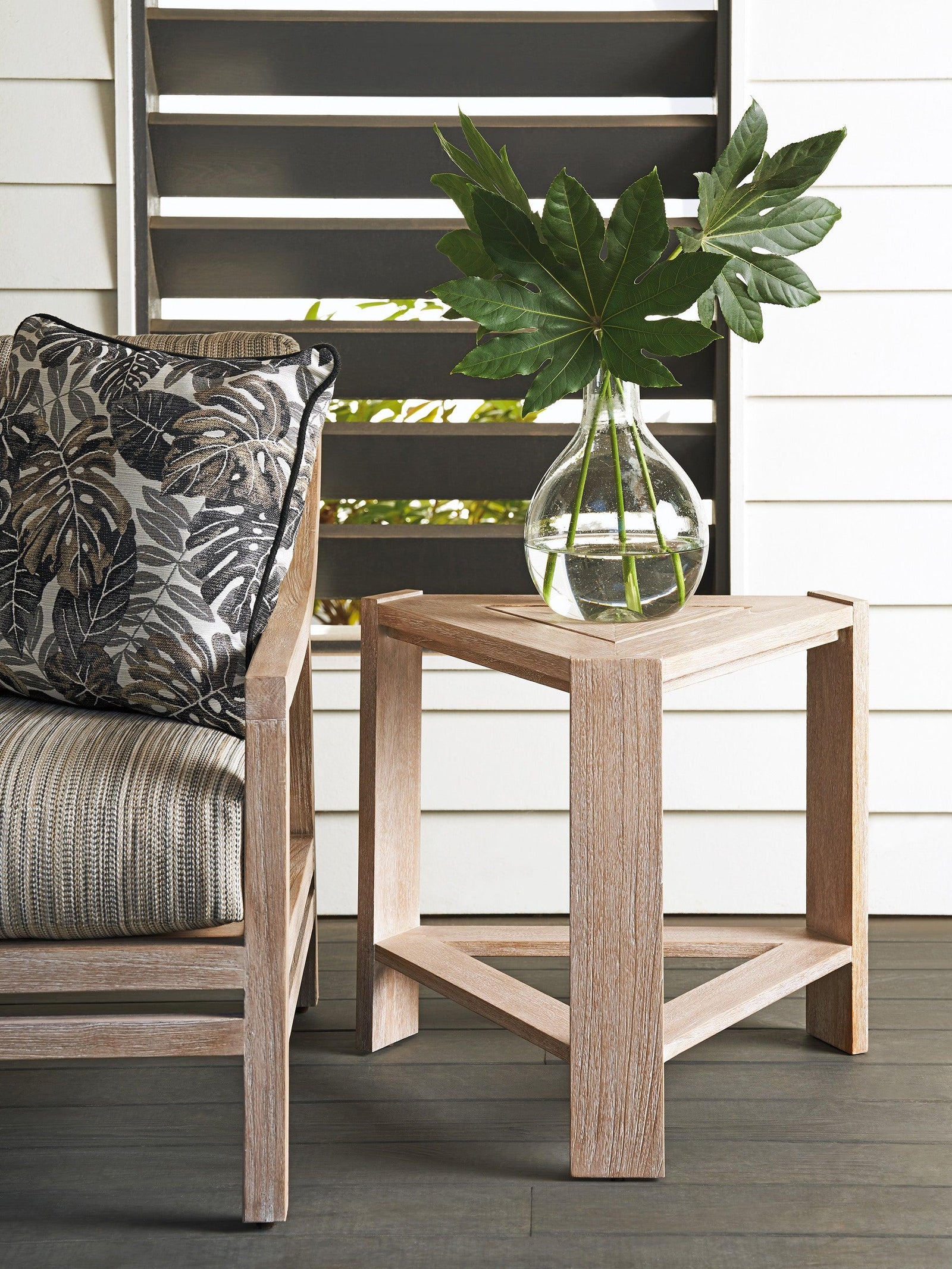 Tommy Bahama Outdoor Stillwater Cove Triangular End Table OUTDOOR ACCENT TABLES